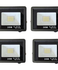 20w Day Night Sensor LED Floodlight - 4 Pack