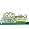 21st Key Gold Tiara on Glass Mirror Base