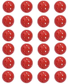 24 Pack Plastic Air Golf Practice Balls - Red
