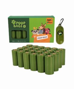 24 Ã Rolls/360 Biodegradable Poop Waste Bags For Dogs With 1 Dispenser