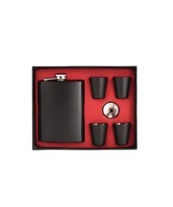 240ml Stainless Steel Hip Flask With 4 Shot Glasses