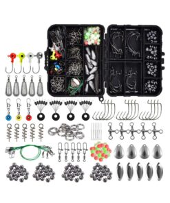 246 Piece Fishing Accessories Fishing Hooks Beads Swivels Snap Sinker Set