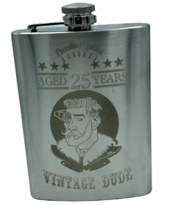 25th Birthday Hip Flask - Vintage Dude