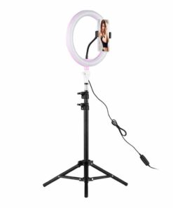 26cm LED Ring Light with 111cm Light Stand & Universal Phone Holder Kit