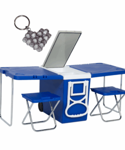 28 Liter Cooler Box Folding Table Chair Set and handmade keyholder