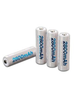 2800 mAh NiMH - AA Rechargable Batteries (4 Pack)
