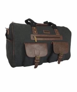 28.5 Liters Canvas Overnight Travelling Bag - Black