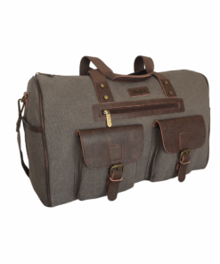 28.5 Liters Canvas Overnight Travelling Bag - Grey