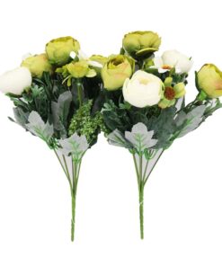 2Bunches Artificial Camellia Flower Heads For Home Decoration Fake Flower