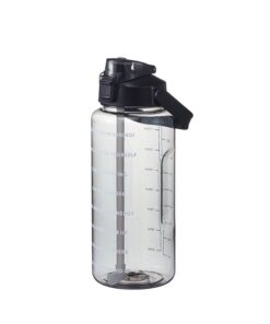 2L Water Bottle with Large Capacity & Food Grade Materials - Black