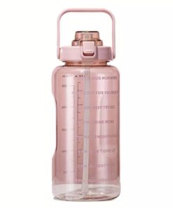 2L Water Bottle with Motivational Time Marker - Pink