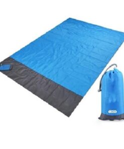 2M*2.1M Waterproof Beach Blanket Outdoor Portable Picnic Mat Camping- - Blue