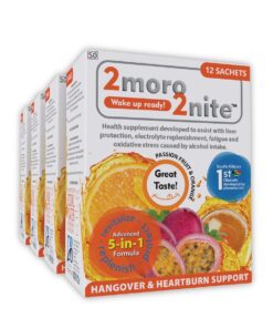 2moro2nite - Hangover & Heartburn Support (12 Sachet) x 4