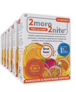 2moro2nite - Hangover & Heartburn Support (12 Sachet) x 6