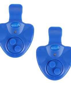 2pcs Electronic Fish Bite Alarm with Siren & LED Light - Blue