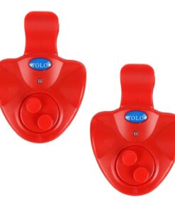 2pcs Electronic Fish Bite Alarm with Siren & LED Light - Red