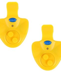 2pcs Electronic Fish Bite Alarm with Siren & LED Light - Yellow