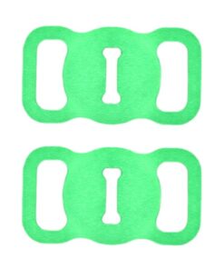 2pcs Silicone Airtag Holder for Pet Collar - Glow In The Dark Green