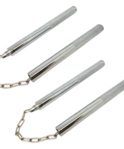 2x Nunchaku Dual Section Stick Nunchuks - Stainless Steel x2