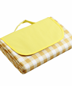 2x2m Extra Large Outdoor Camping Picnic Beach Mat/Blanket - Yellow White