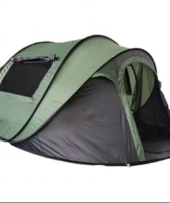 3 - 8 Person Outdoor Camping Tent, Waterproof sunshade Tent for Hiking - Army green