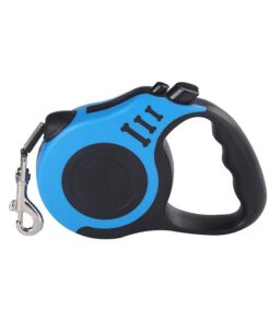 3-Bone Retractable Pet Leash - for Small to Medium Sized Pets - 5m - Blue