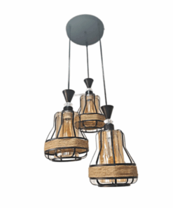 3 Head Vintage Vulcan Cage Pendant Light
