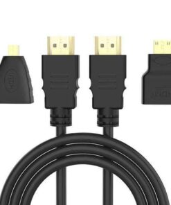 3 In 1 HDTV Cable To HDMI To Mini Micro HDMI Adapter 1.5Meter