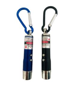3 in 1 Laser Light Pointer Key Chain (Set of 2) Blue & Black