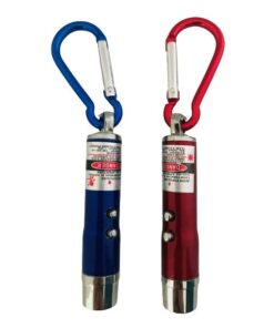 3 in 1 Laser Light Pointer Key Chain (Set of 2) Blue & Red