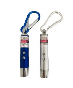 3 in 1 Laser Light Pointer Key Chain (Set of 2) Blue & Silver