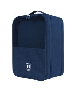 3 Layer Multi Use Shoe Travel Organiser - Travel Shoe Bag - Grey - 39 - M - Blue-45 - L