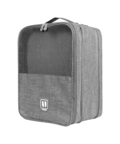 3 Layer Multi Use Shoe Travel Organiser - Travel Shoe Bag - Grey - 39 - M - Grey-45 - L