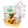 3-Level Hamster Cage with Accessories - Yellow