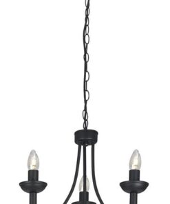 3 Light Simple Black Chandelier