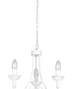 3 Light Simple Fossil White Chandelier