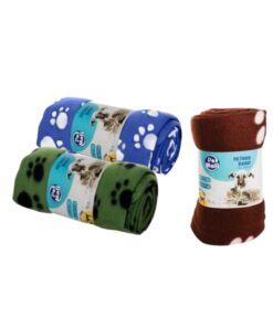 3 Pack Fleece Blanket for Pets â 90 x 150cm - Warm & Cosy
