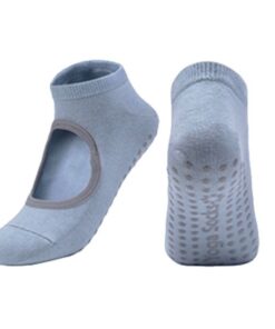 3 Pair Non-Slip Yoga Dance Indoor Socks (Size 5 - 9) - Blue