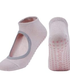 3 Pair Non-Slip Yoga Dance Indoor Socks (Size 5 - 9) - Pink