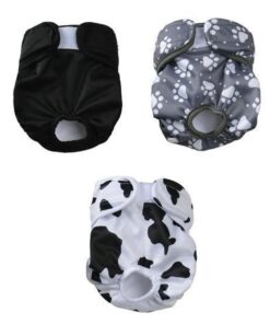 3 Pcs Female Dog Diapers Adjustable Soft Pet Physiological Pants Washable