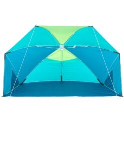 3-Person Sun Shelter Beach Parasol Upf50+ Iwiko 180 - Blue Yellow