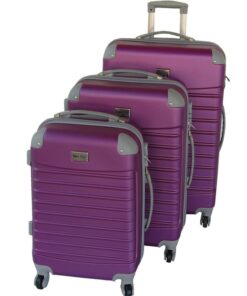 3 Piece 30 Inch Luggage Set - Purple