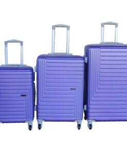 3-Piece ABS Hardside Luggage Set - Purple & Spinner Wheels