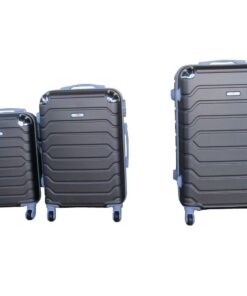 3-Piece ABS Luggage Set-Durable Hard-Shell Spinner Suitcases, Lock.