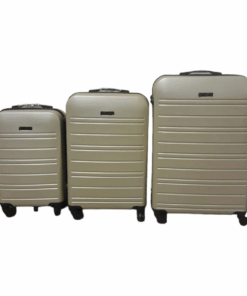 3-Piece ABS Luggage Set - Durable - Lightweight - Ideal for Travelers - Gold