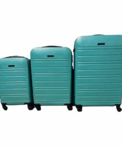 3-Piece ABS Luggage Set - Durable - Lightweight - Ideal for Travelers - Turquoise