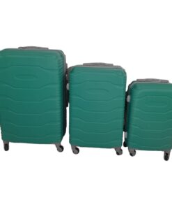 3 Piece ABS Trolley Luggage Bag Set - V1-F18 - Green