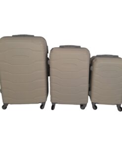 3 Piece ABS Trolley Luggage Bag Set - V1-F18 - White
