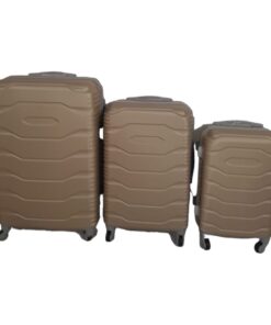 3 Piece ABS Trolley Luggage Bag Set - V1-F18 - Yellow