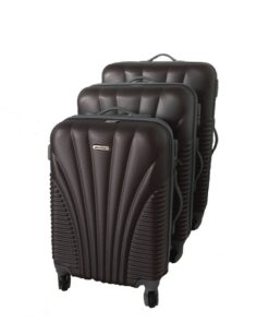 3 Piece Blue Star Luggage Set - Blue - Black